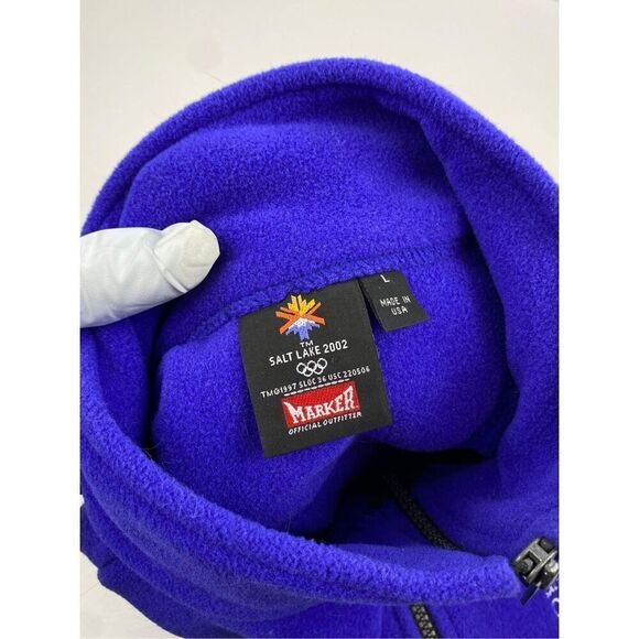 Vintage Marker 2002 Olympic Salt Lake Winter Games Torch Relay Vest Large Purple - Picture 4 of 5